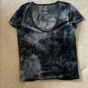 Velvet tie dye t shirt